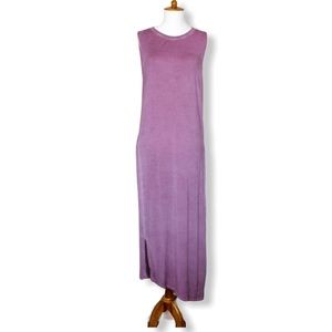 Thieves Like Us Purple Asymmetric Maxi Wrap Dress